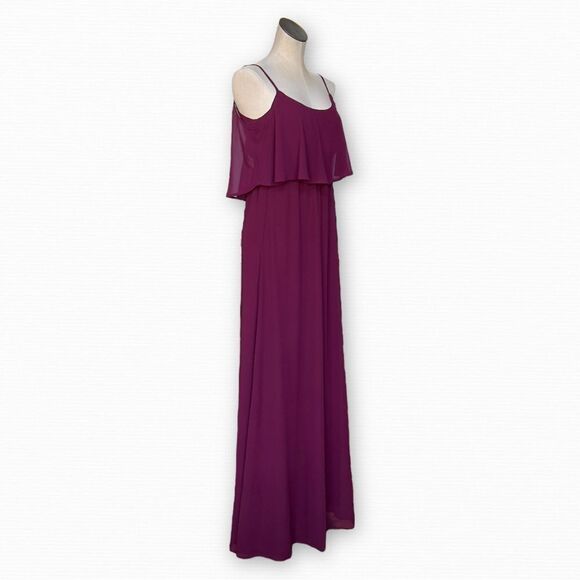 Show Me Your MuMu Caitlin Ruffle Maxi Bridesmaid Dress Size Small - Picture 7 of 7